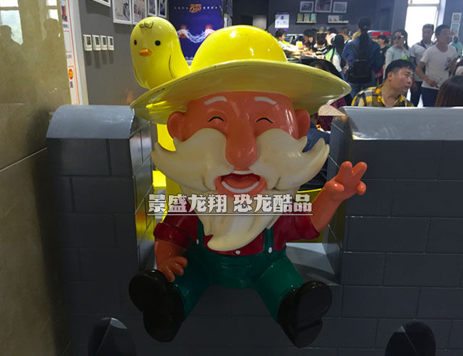 玻璃鋼卡通人物雕塑-卡通老頭
